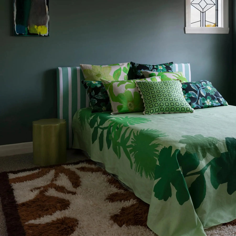 Flora Bed Cover - Green