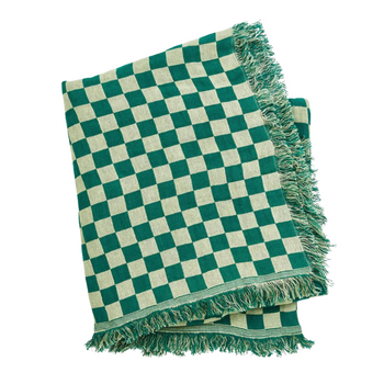 Checkers Blanket - Green