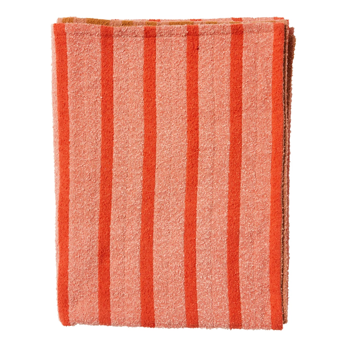 Boucle Stripe Throw - Red Pink