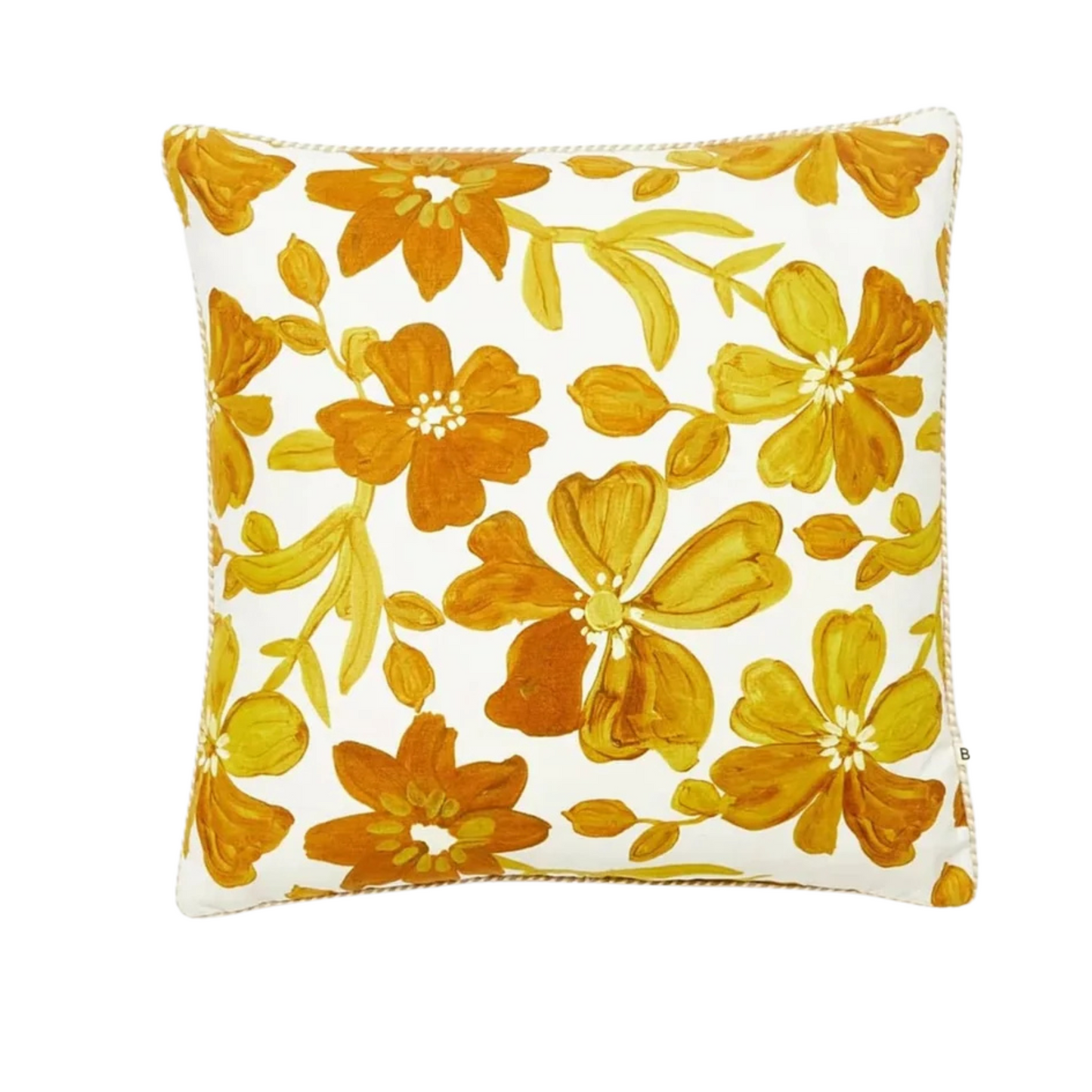 Small Dogwood Cushion - Mustard