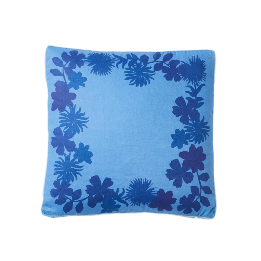 Flora Cushion - Blue