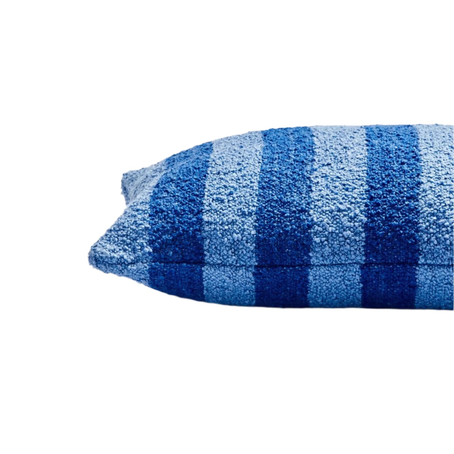 Boucle Stripe Cushion - Blue