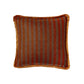 Thin Stripe Cushion with Tassels - Chocolate