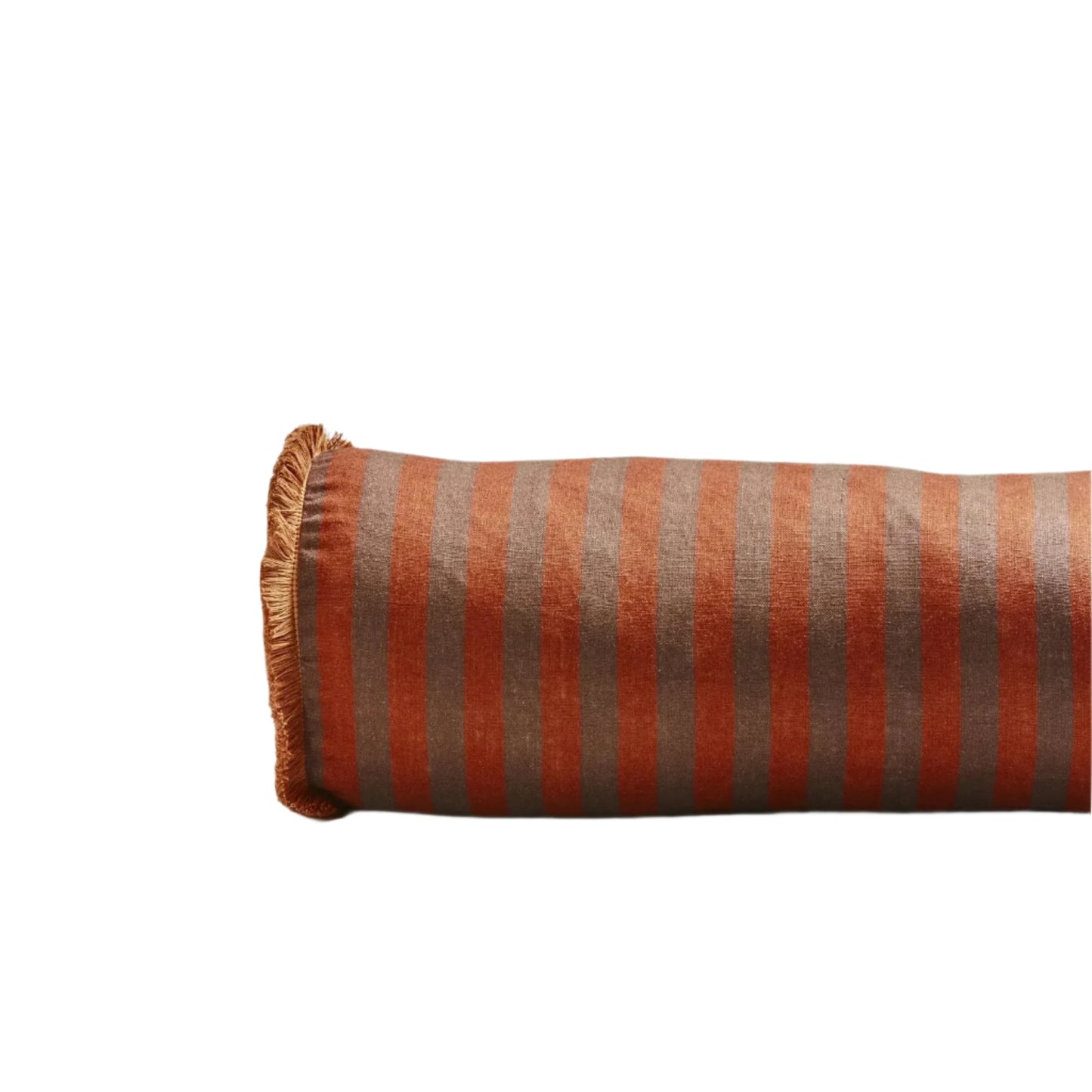 Thin Stripe Bolster - Chocolate