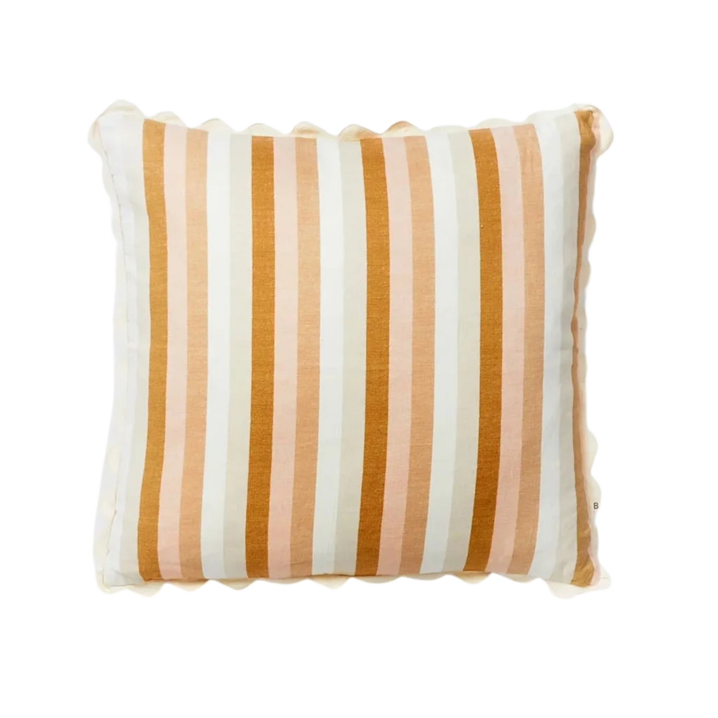 Florence Stripe Cushion - Wheat