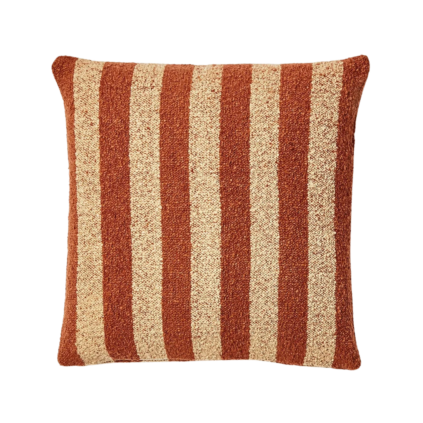 Boucle Stripe Cushion - Chocolate