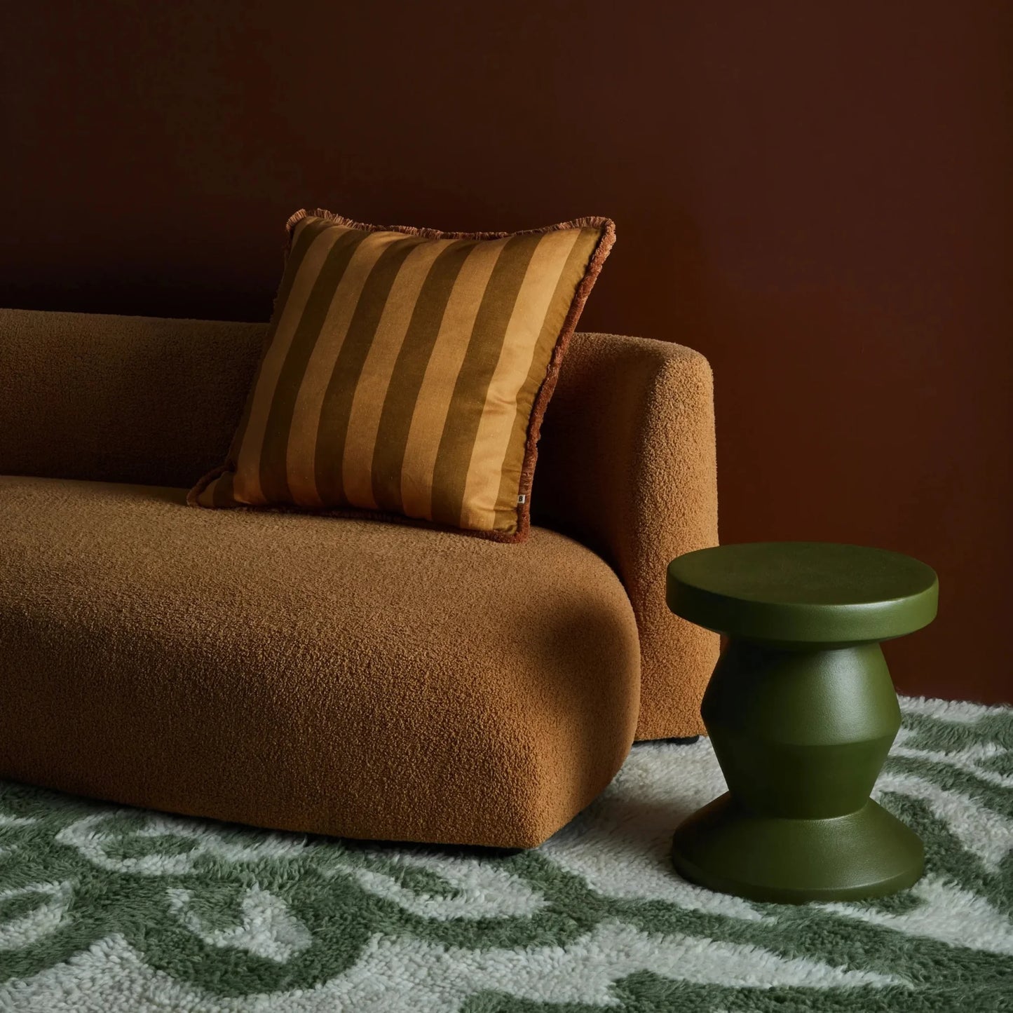 Bold Stripe Cushion - Mustard