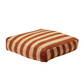 Boucle Stripe Ottoman - Chocolate