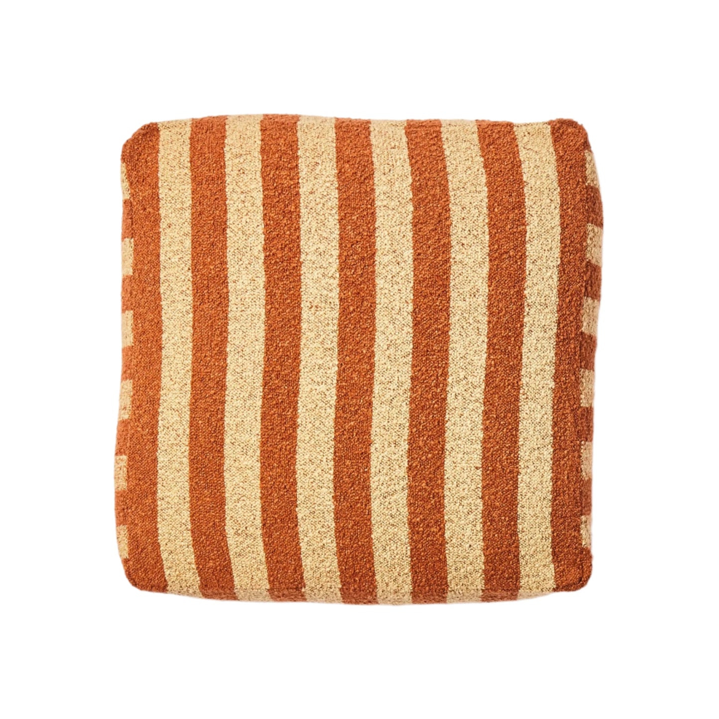 Boucle Stripe Ottoman - Chocolate