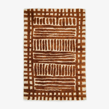 Grid Rug 200cm x 300cm - Chocolate