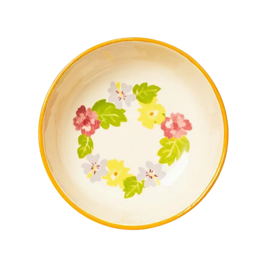 Moana Floral Salad Bowl Yellow - Medium