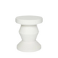 Pedestal Side Table - White