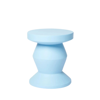 Pedestal Side Table - Soft Blue