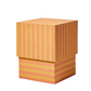 Cork Square Side Table - Stripe Orange