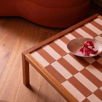 Tiled Side Table - Blush Terracotta