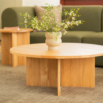 Edge Round Coffee Table - Oak