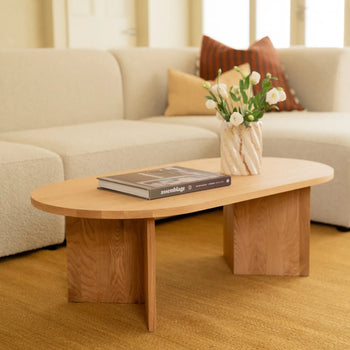 Edge Oval Coffee Table - Oak