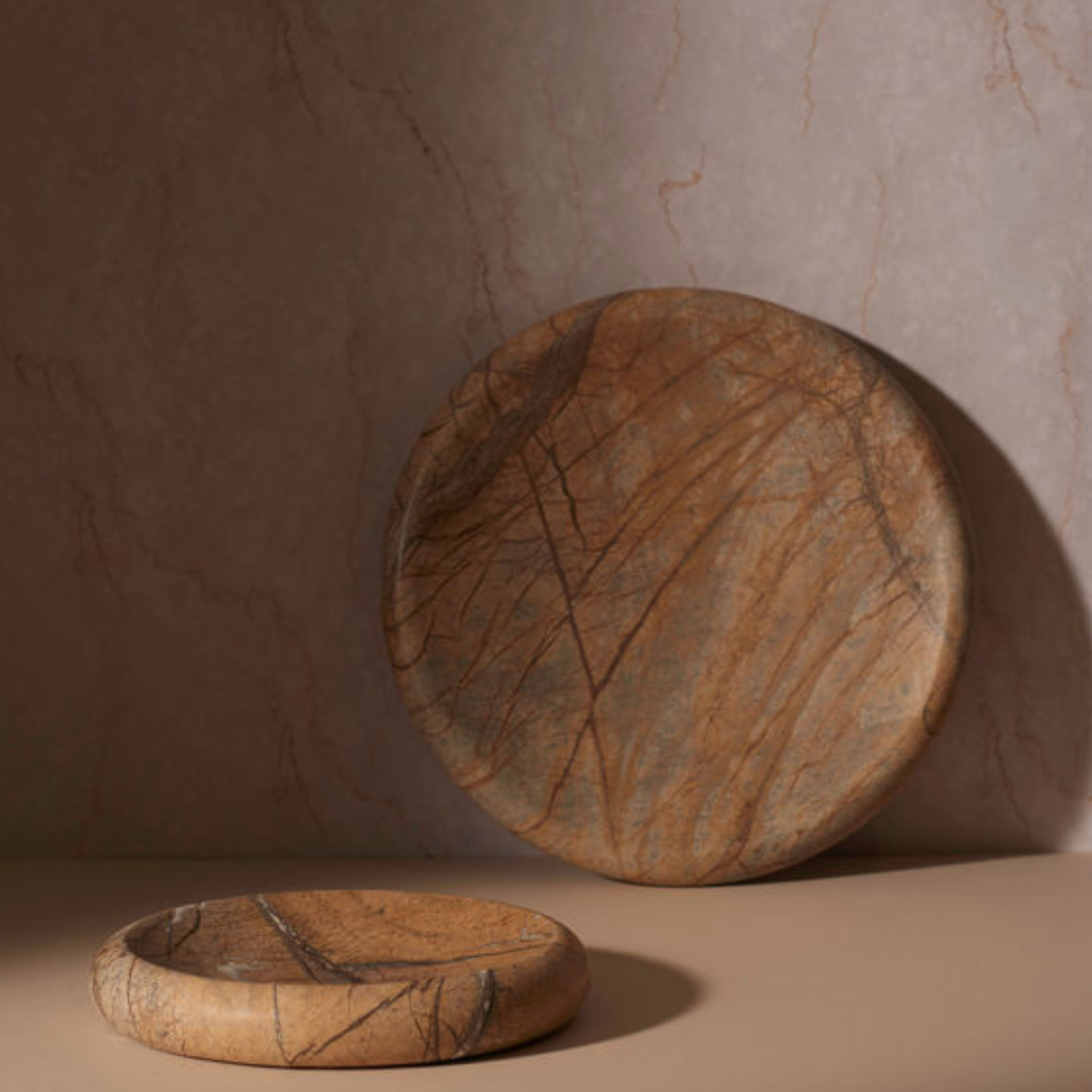 Mesa Tray - Forest Brown Marble