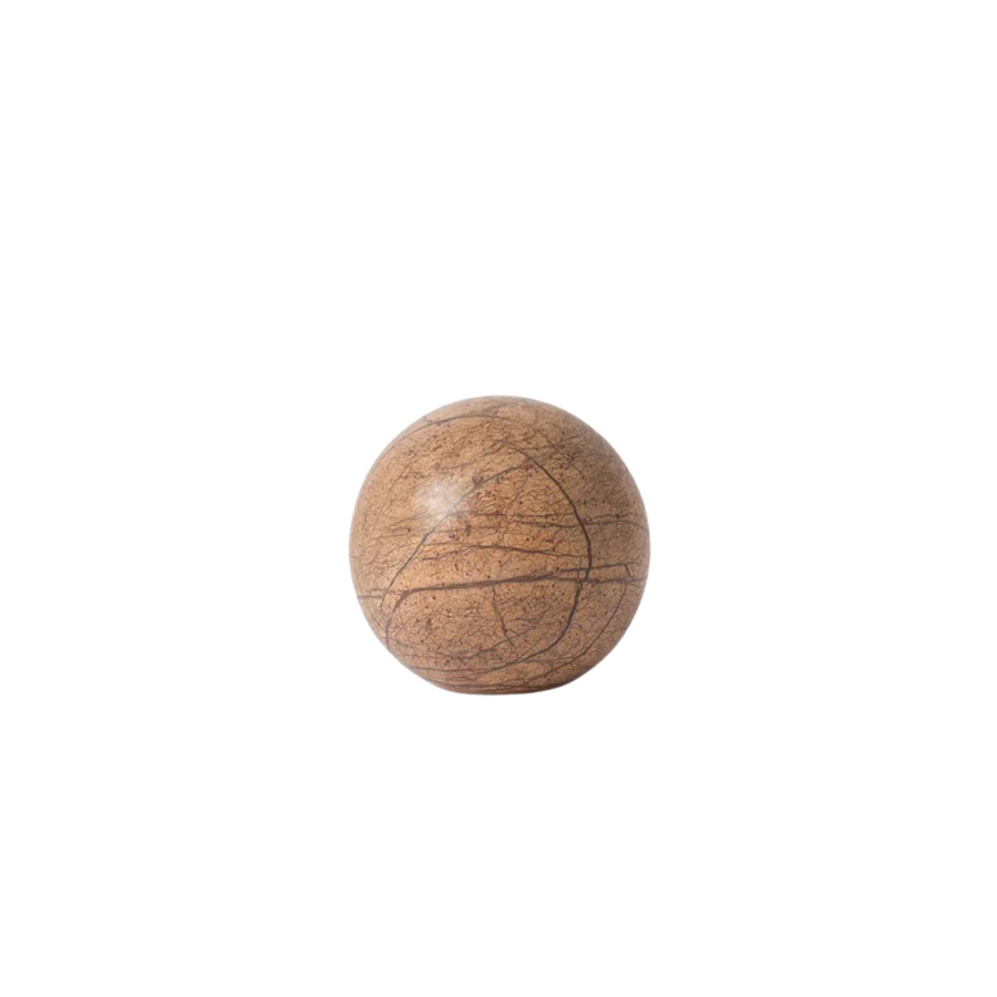 Geo Marble Sphere - Forest Brown