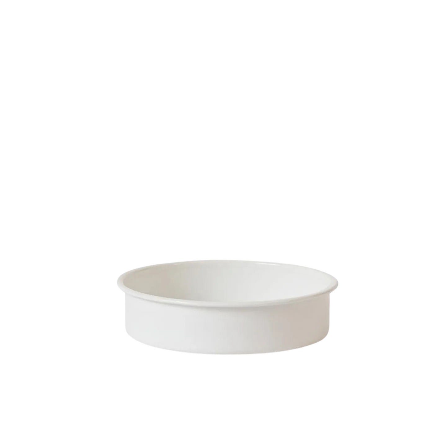 Enamel Round Baking Tray Small - White