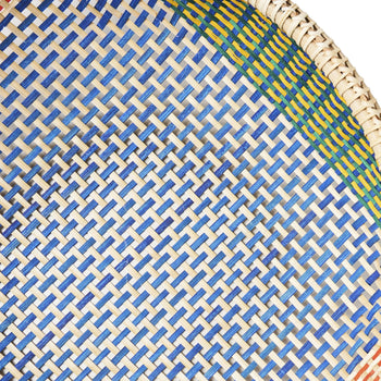 Thao Woven Basket Large - Blue/Multi