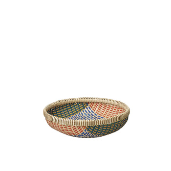 Thao Woven Basket Small - Blue/Multi