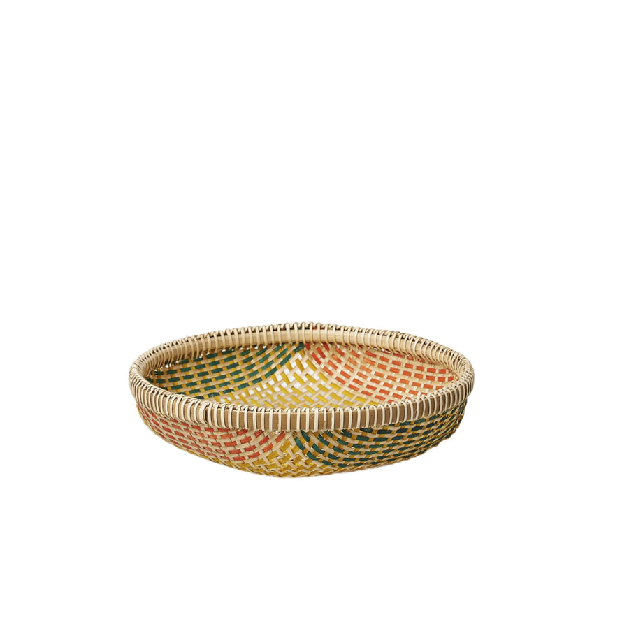 Thao Woven Basket Large - Yellow/Multi