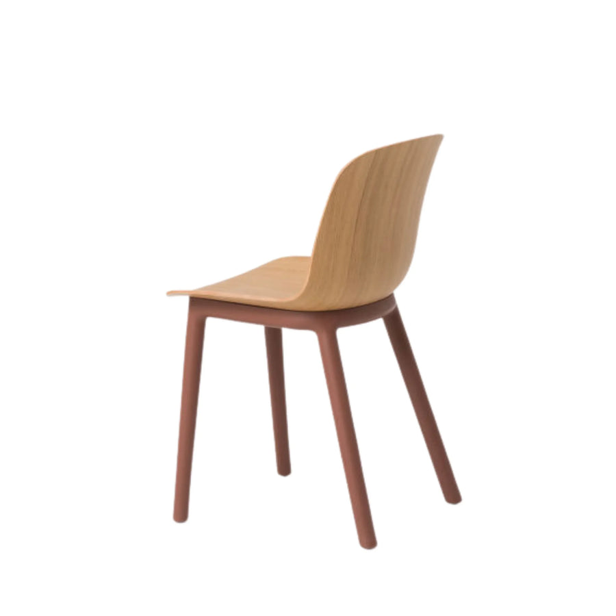 Acre Dining Chair - Oak/Brick Red