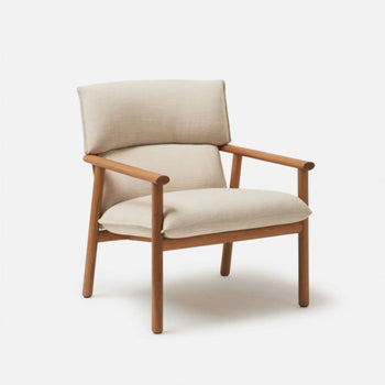 Label Armchair High - Oak/Ecru