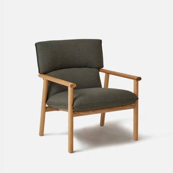 Label Armchair High - Oak/Olive