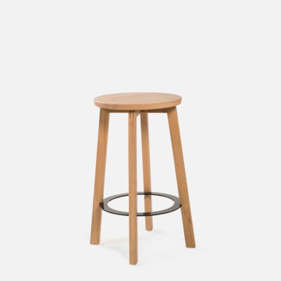 Hut Stool Mid - Oak/Black