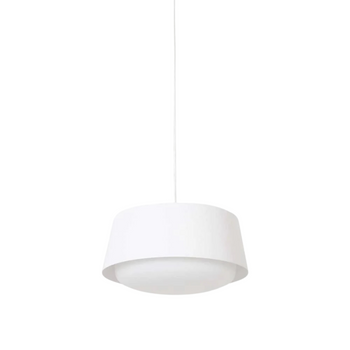 Ellipse Short White Pendant - Large