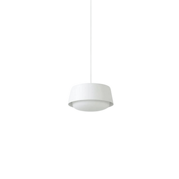 Ellipse Short White Pendant - Small