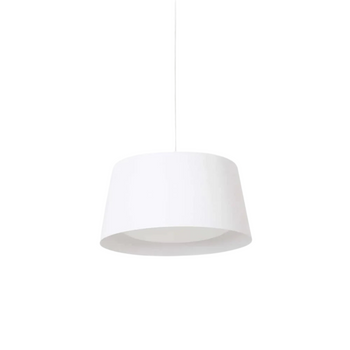 Ellipse Tall White Pendant - Large