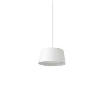 Ellipse Tall White Pendant - Small