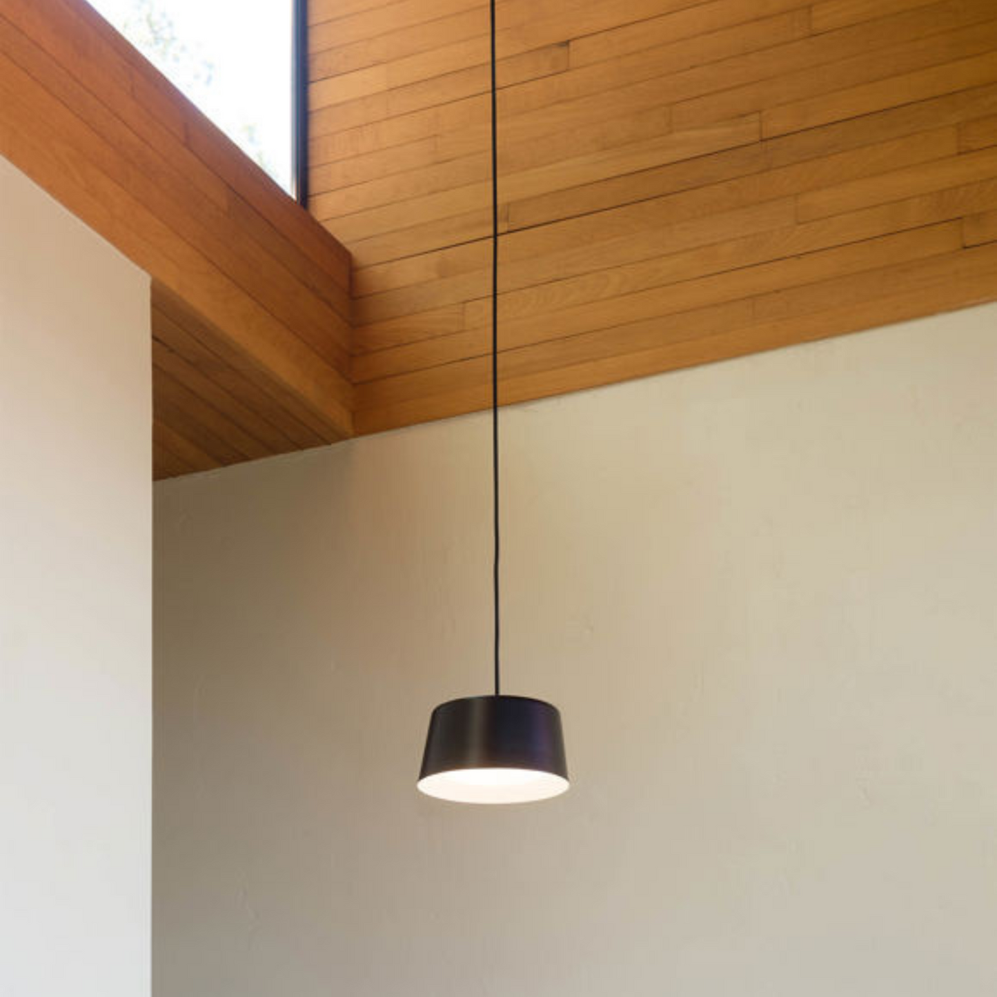 Ellipse Tall Black Pendant - Large