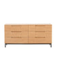 Bureau 6 Drawer Chest - Oak