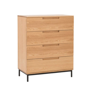 Bureau 4 Drawer Chest - Oak