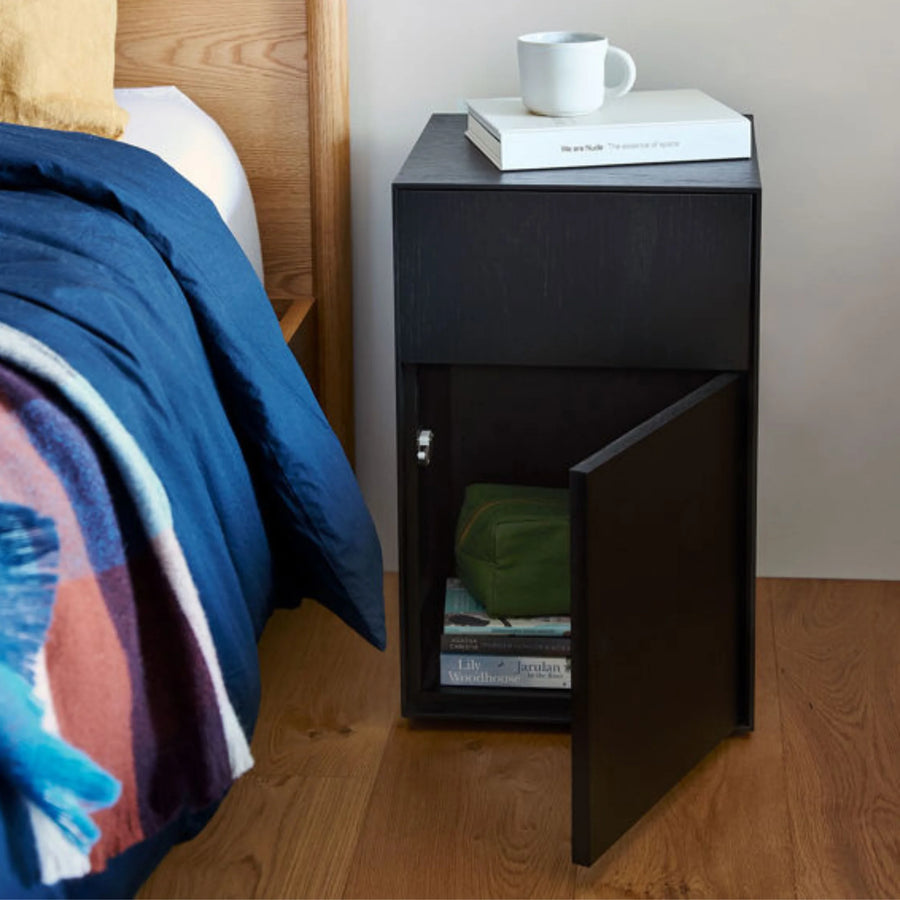 Plinth Bedside Right Hand - Black