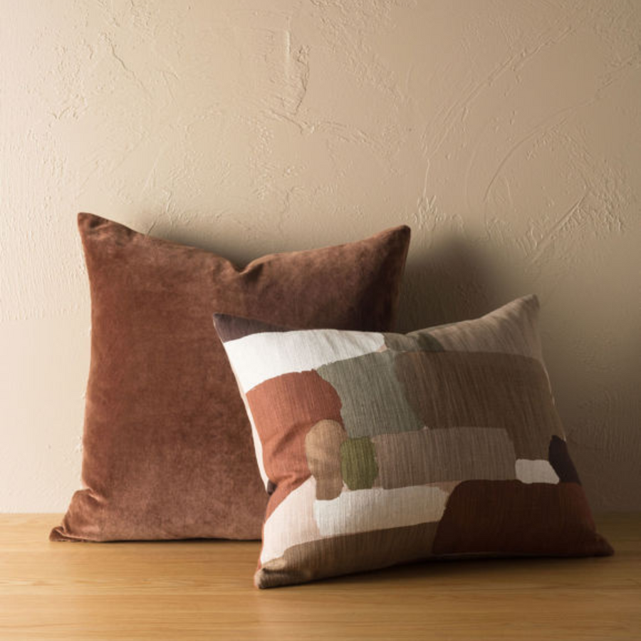 Pasture Cushion - Brick/Multi