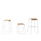 S2 Stool 64.5cm - White/Oak