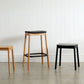 Radial Stool 65cm - Leather/Oak