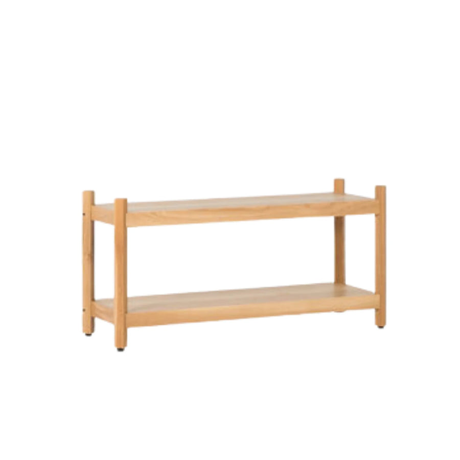 Tilt Shelf Pair of Legs 2 Tier - Oak