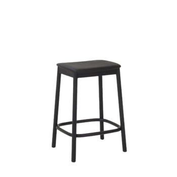 Radial Stool 65cm - Leather/Black