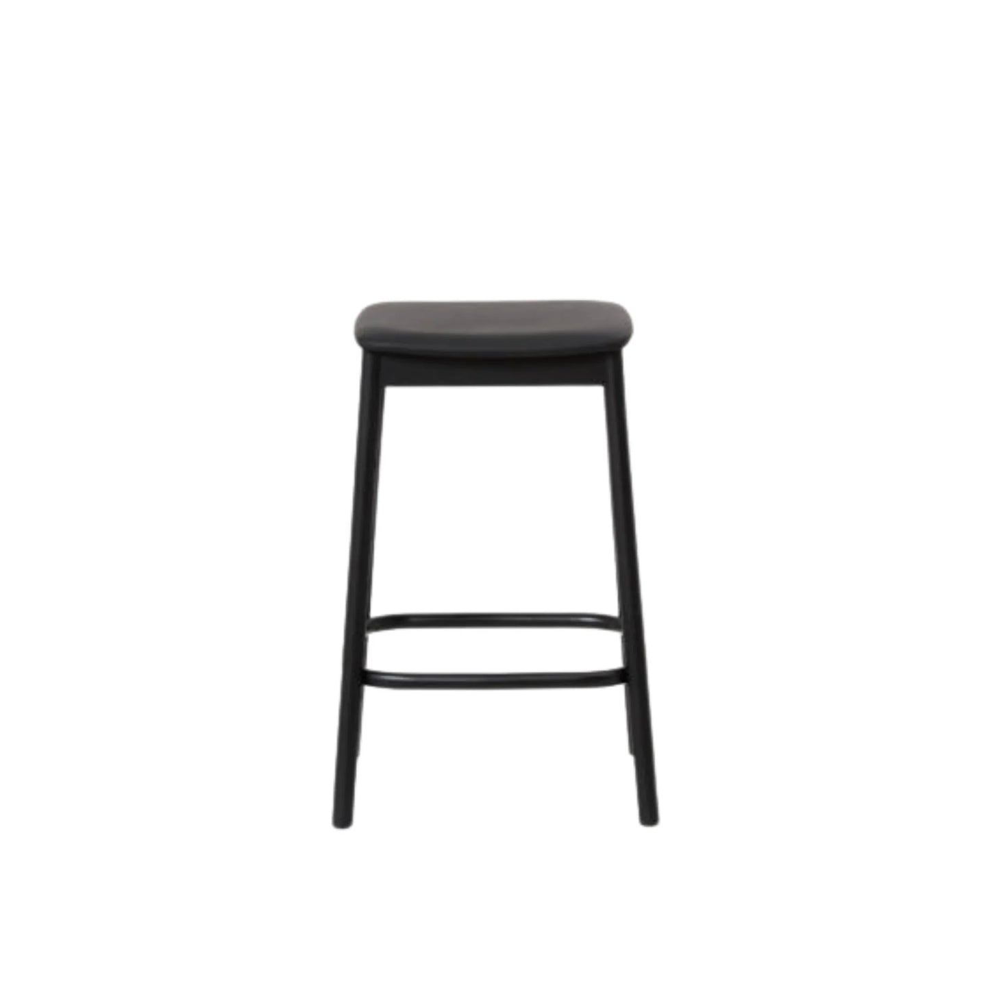 Radial Stool 65cm - Leather/Black