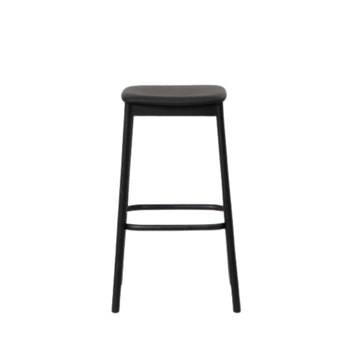 Radial Stool 75cm - Leather/Black