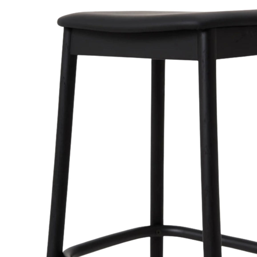 Radial Stool 75cm - Leather/Black