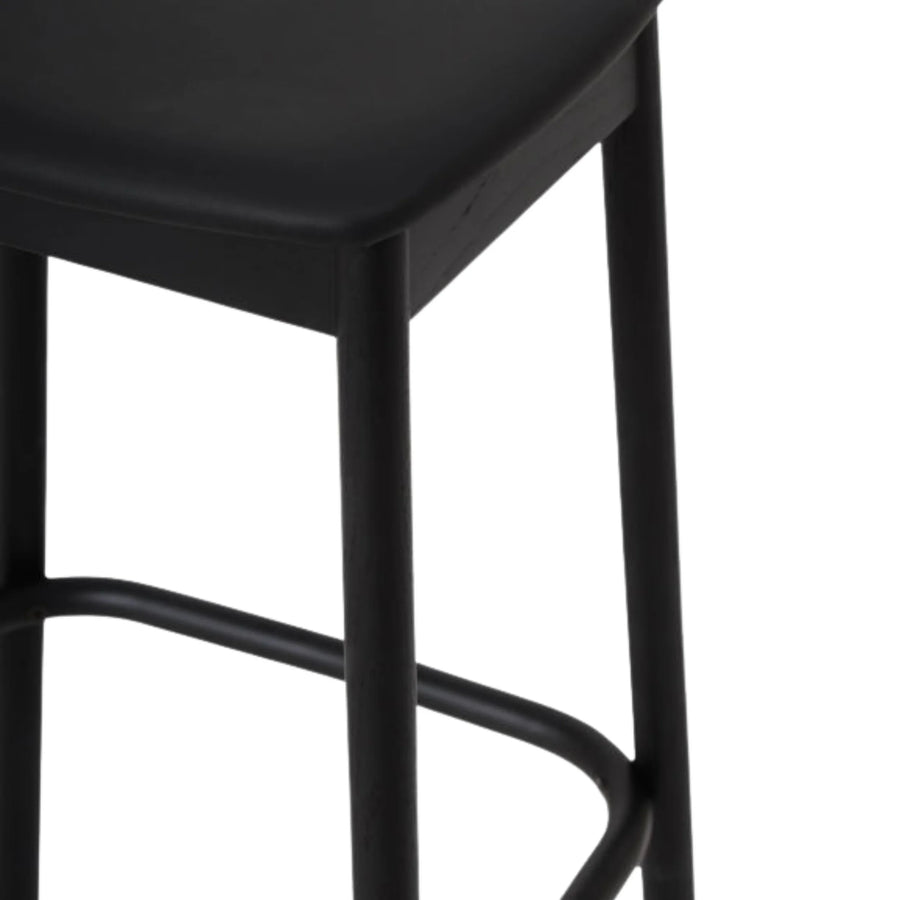 Radial Stool 75cm - Leather/Black