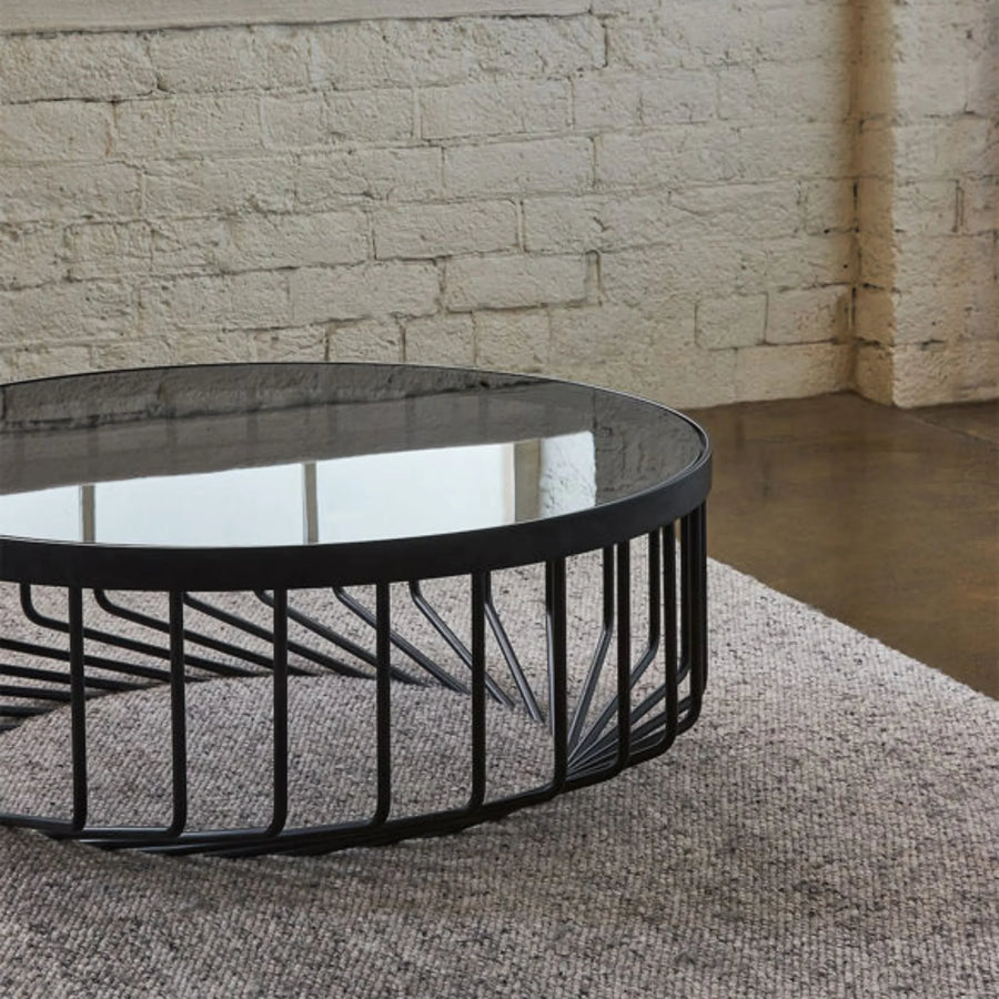 Helix Coffee Table - Black/Smoke