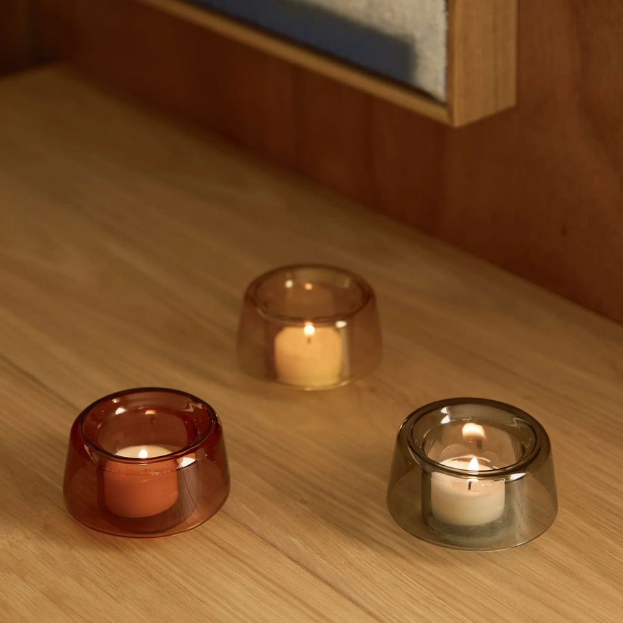 Cascade Tealight Holder - Smoke